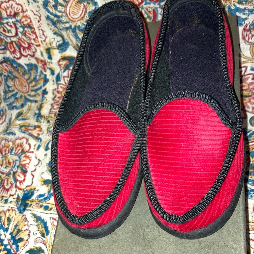 Vintage Kids Corduroy Slipper Shoes - Picture 3 of 6
